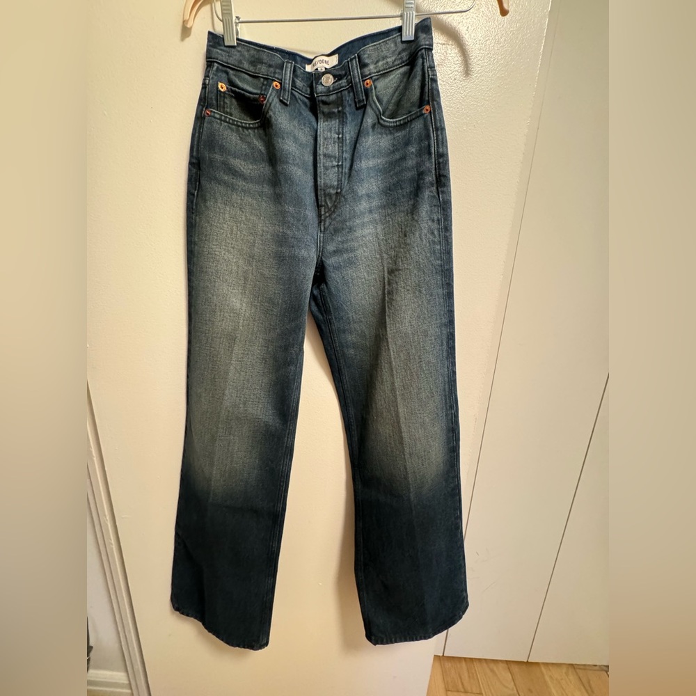 Re/Done new with tags dark wash wide leg jeans